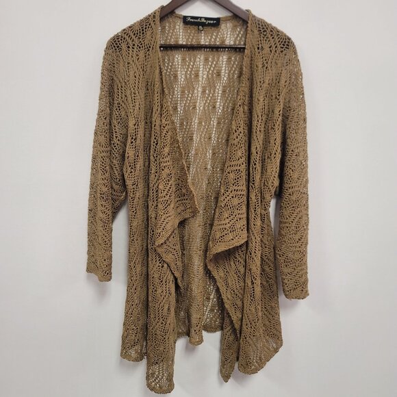 French Bazaar Womens Open Knit Fairy Grunge Duster Cardigan Size XXL Goblincore - Picture 1 of 13